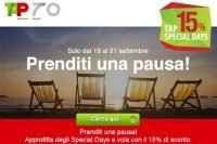 Tap Portugal: Vola con gli Special Days -15% Sconto